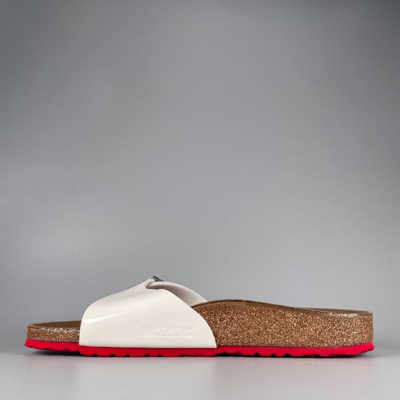 Birkenstock Madrid Men\'s EU 43 US 10 White Patent Leather Slip On Sandals Casual main image 6
